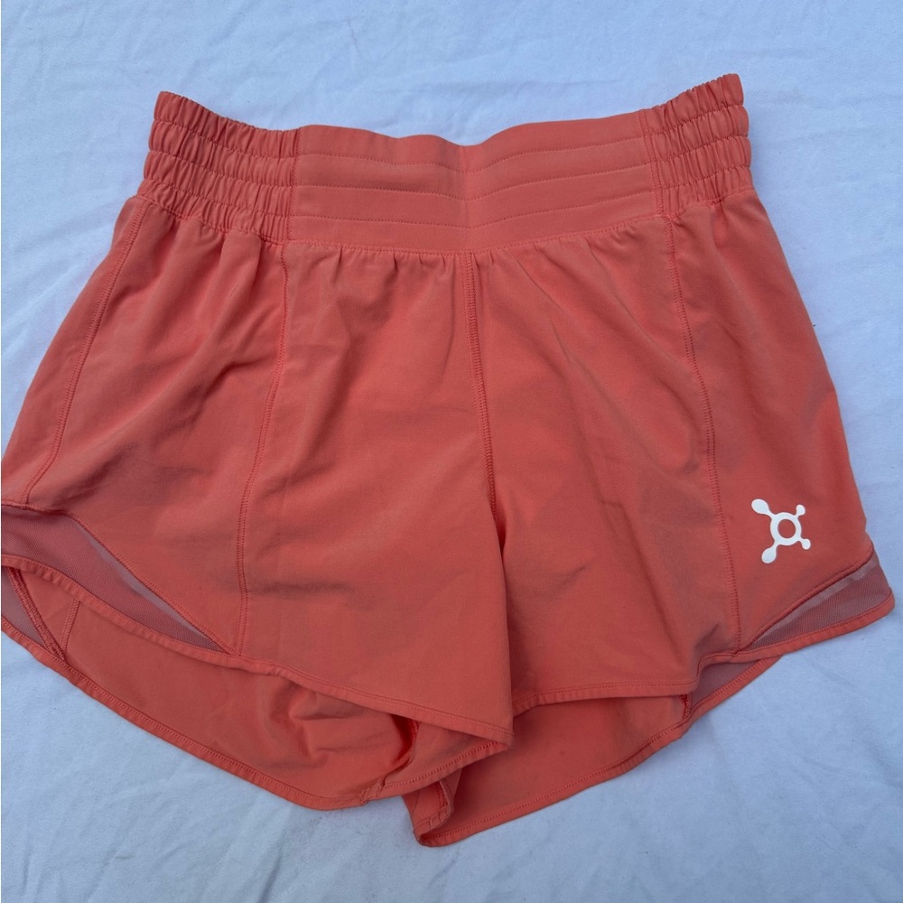 lululemon athletica orange theory Coral-Orange Women's Athletic Shorts
